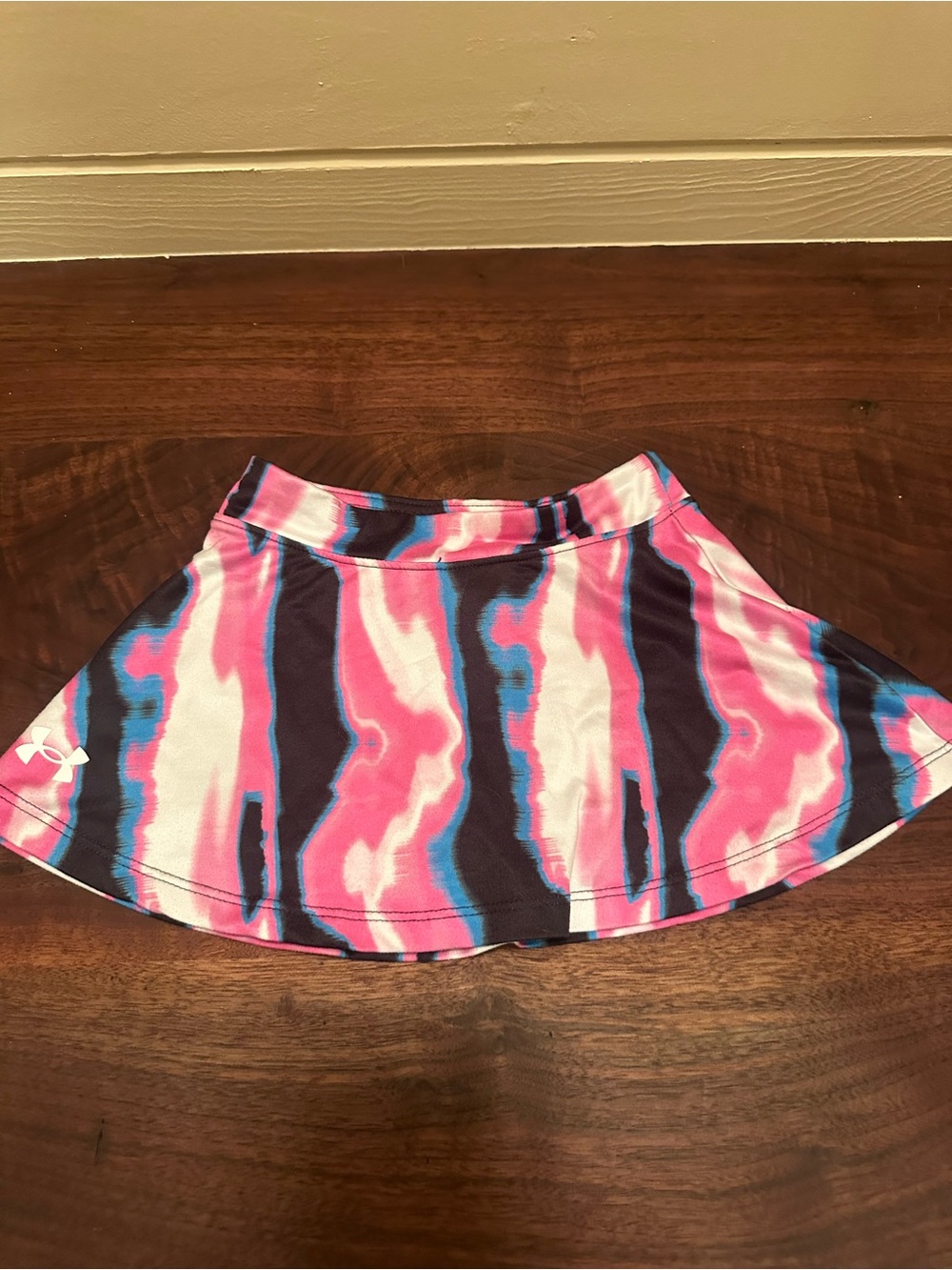 Under Armour Girls Pink Blue Tie-Dye Athletic Skort